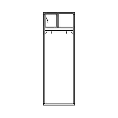 MVP Athletic Locker With Lockable Compartment