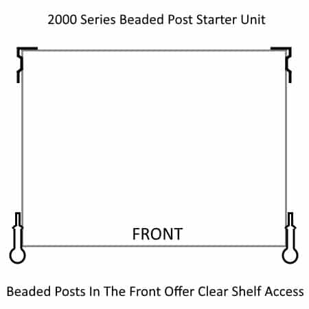 Republic 2000 Series Feature Beaded Post Unit Starter Top View
