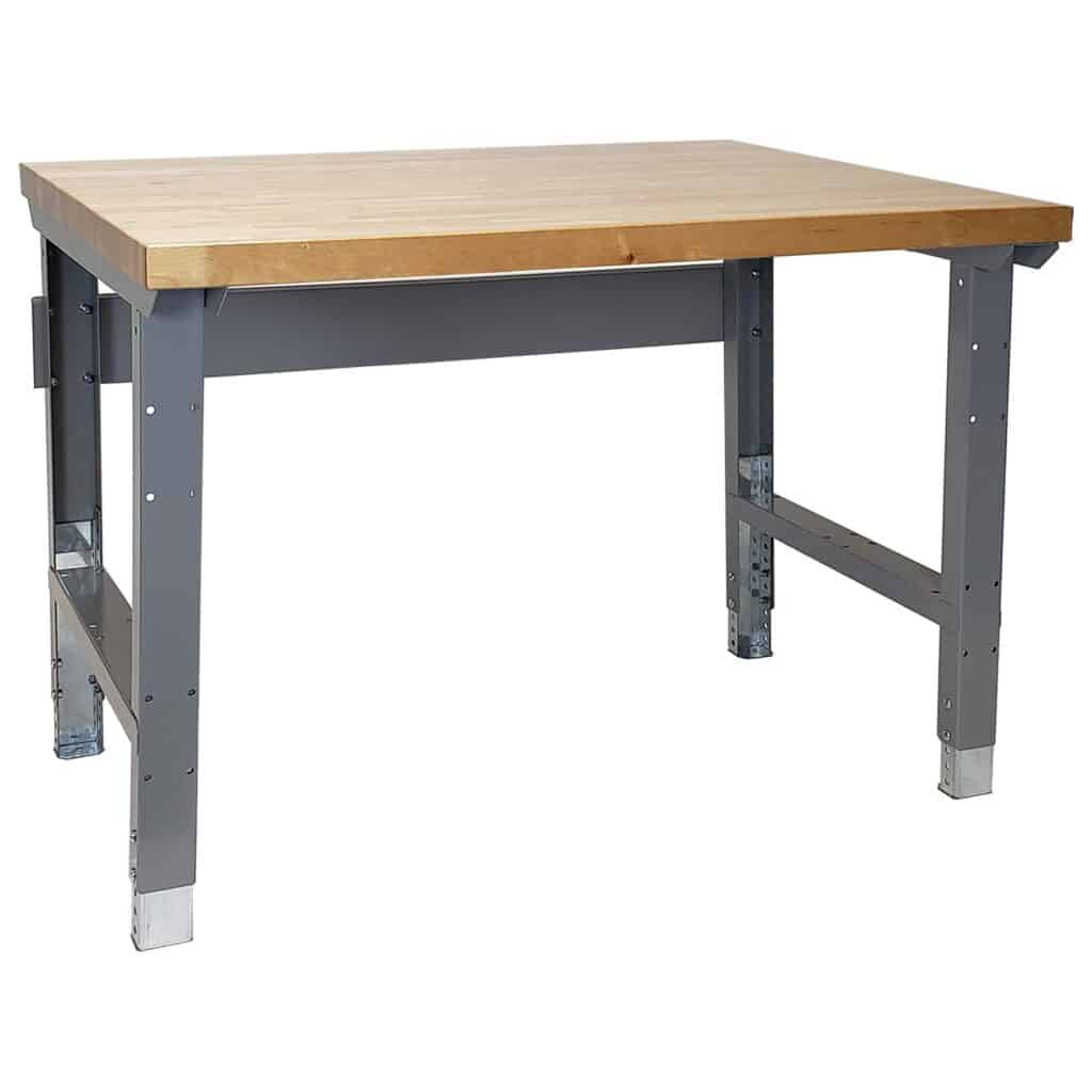 Republic Adjustable Workbench With Hardwood Top