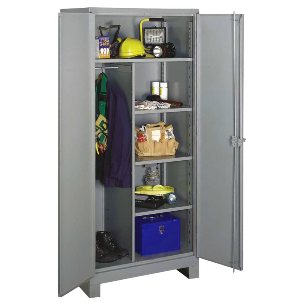 republic all-welded combination cabinet RS1121 dove gray with props