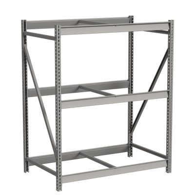 Republic Bulk Storage Rack With Front To Back Supports 3 Level 1Ftb Starter Angle View