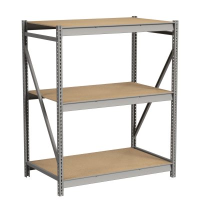 Republic Bulk Storage Rack With Particle Board Decking 3 Level Starter Angle View