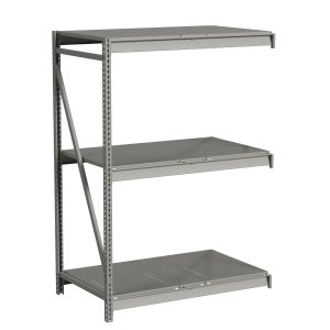 Republic Bulk Storage Rack With Solid Decking 3 Level Add On Angle View
