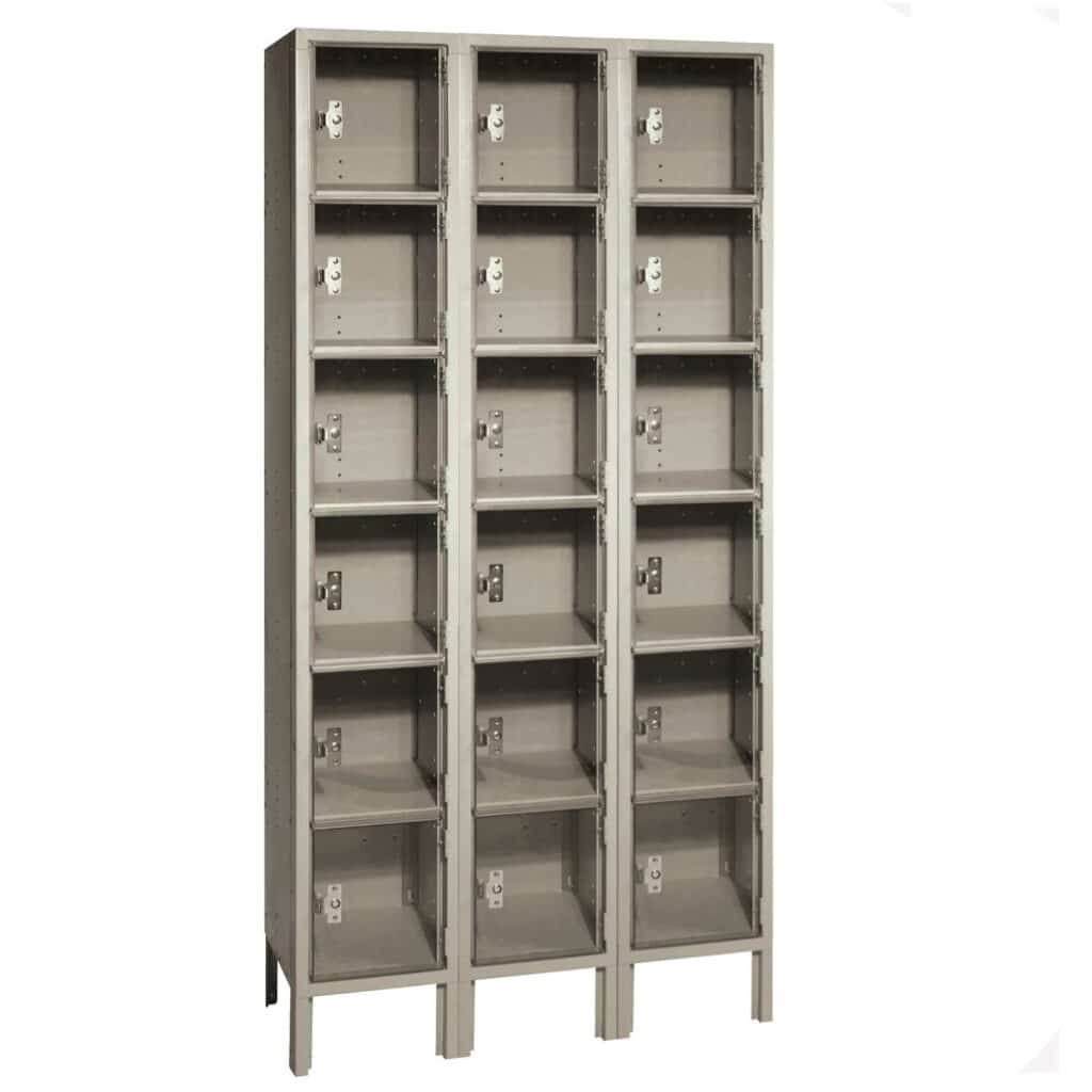 Republic Clearview Locker Six Tier Three Wide Dove Gray