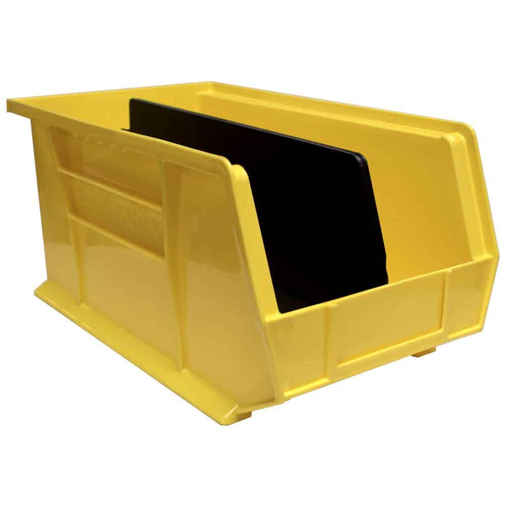 Republic Extra Large Yellow Parts Bin With Divider