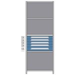 Republic Modular Drawers In 36 Inch Wide Shelving 5 Drawers Starter DP115005-DB