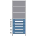 Republic Modular Drawers In 36 Inch Wide Shelving 7 Drawers Starter DP115025-DB