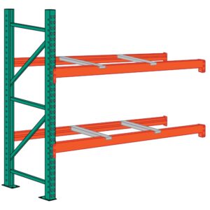 Republic Pallet Rack 8 Foot High 4 Front-To-Back Supports Add-On