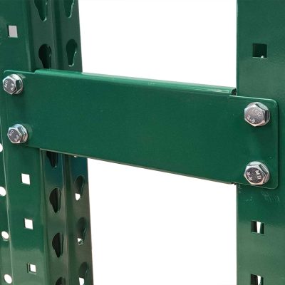 Republic pallet rack accessories row spacer installed on uprights Republic pallet rack accessories row spacer installed on uprights