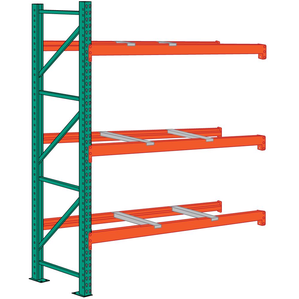 Republic Pallet Racking 12 Foot High Front-to-Back Supports Add-on