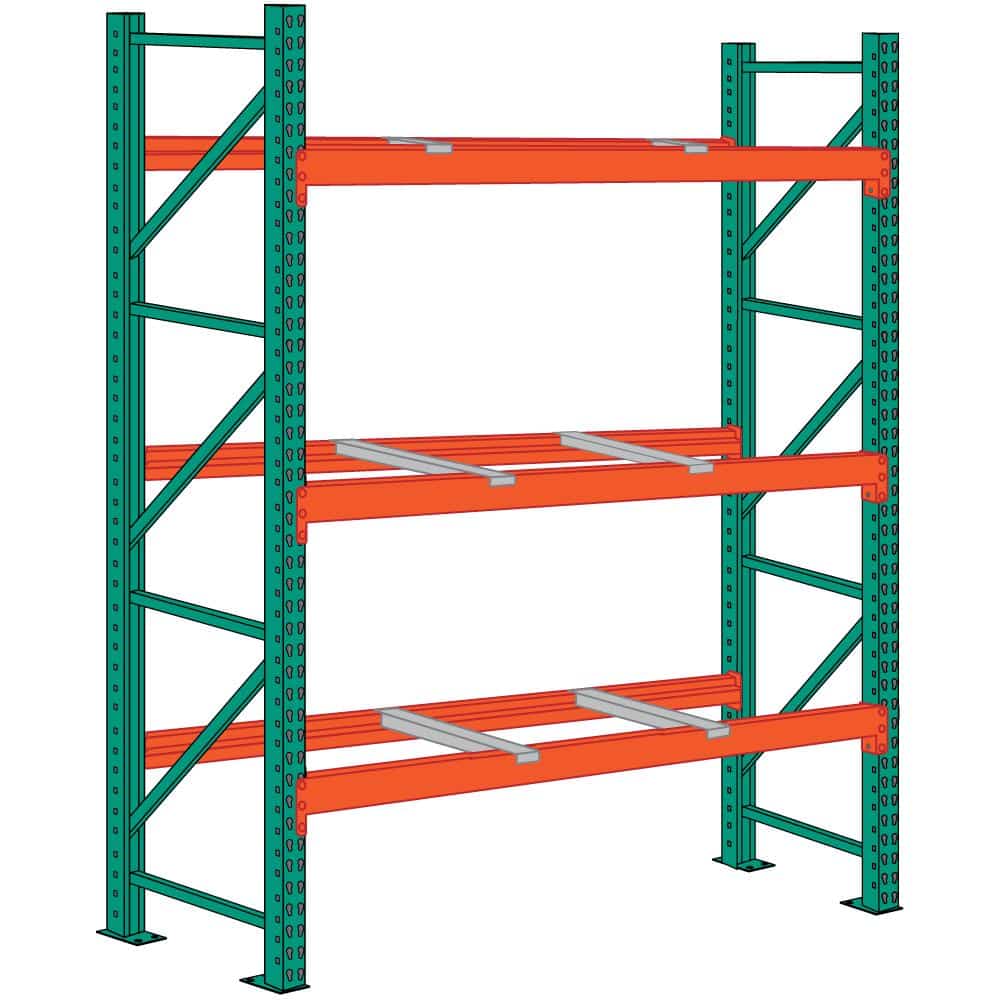 Republic Pallet Racking 12 Foot High Front-to-Back Supports Starter