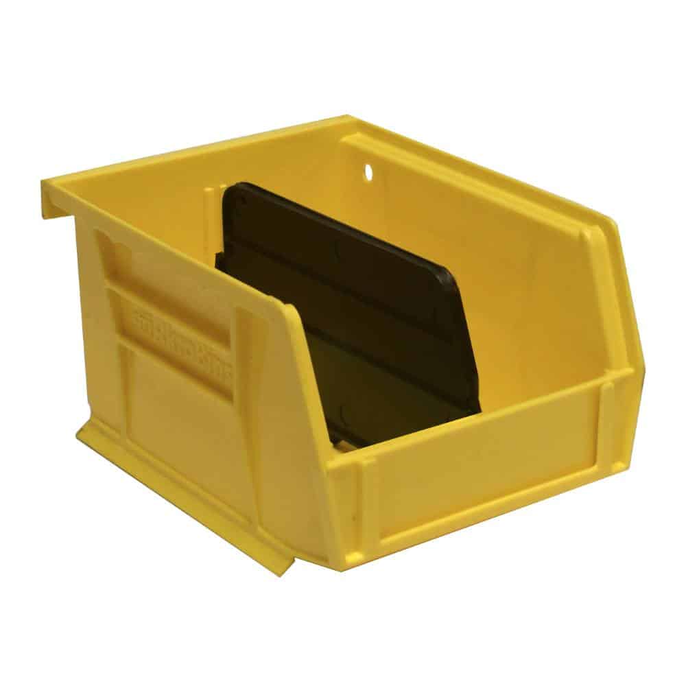 Republic Small Yellow Parts Bin With Divider