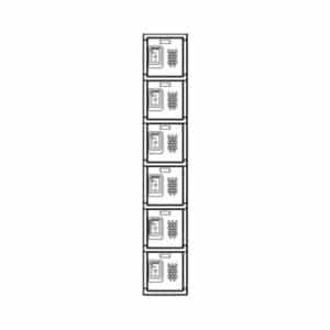 6-High Box Single Point II Ventilated Lockers