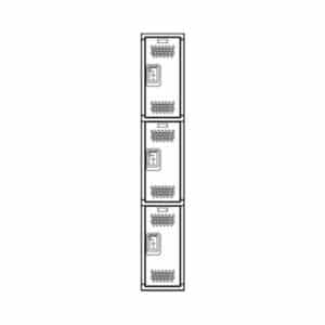 Triple Tier Single Point II Ventilated Lockers