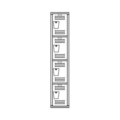 Four Tier Lockers